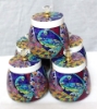Picture of Peacock designed Metal jars( set of 4 pcs)