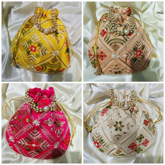 Picture of Embroidery Potili bags (set of 6 pcs)