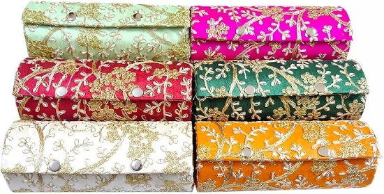 Picture of Silk Embroidered Bangles Organizer - 10 Inches (Pack of 5)