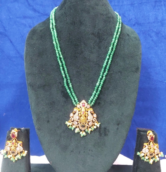 Picture of Green onyx beaded Balaji mala