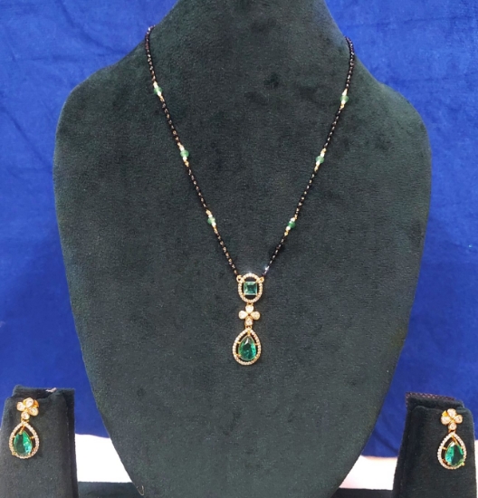 Picture of Emerald drop mangalsutra