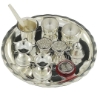 Picture of Pooja thali Set 8 Inch Silver Plate